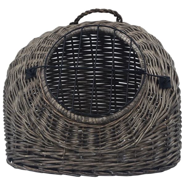vidaXL Kattbur grå 60x45x45 cm naturlig pil