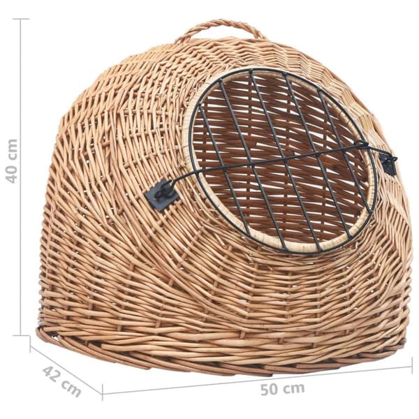 vidaXL Kattbur 50x42x40 cm naturlig pil