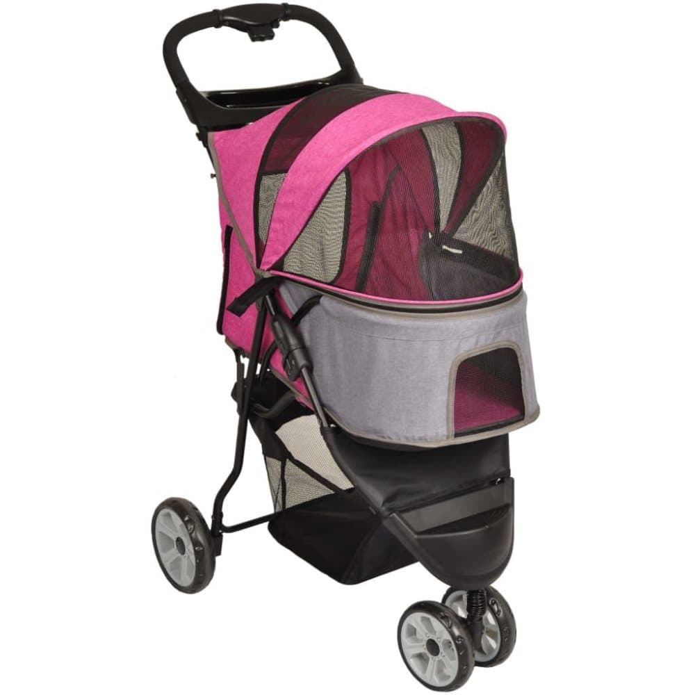 FLAMINGO hundeklapvogn Kiara 54x81x99,5 cm lyserød