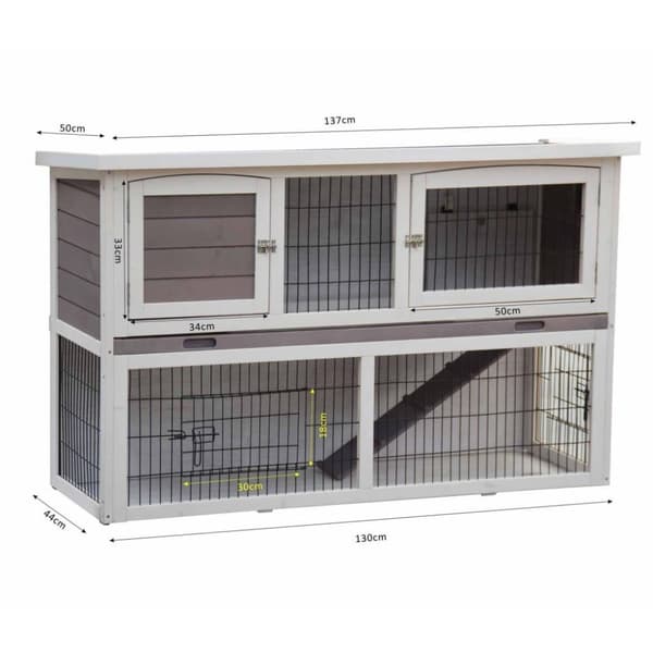 @Pet Kaninbur Bigfoot tre 137x50x85 cm hvit