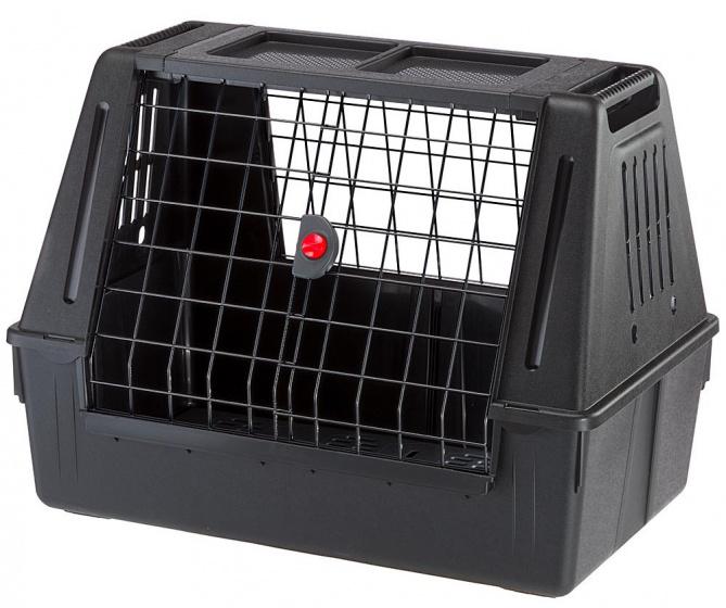 hundtransportbox Atlas Car Scenic 82 cm stål svart