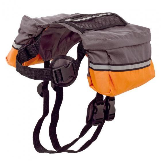 hundväska Dog Scout 30 x 6 x 25 cm nylon svart/orange