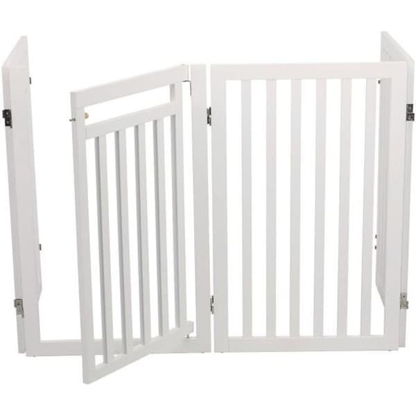 TRIXIE Barriär med dörr - 60/160 x 81 cm - Vit - För hundar