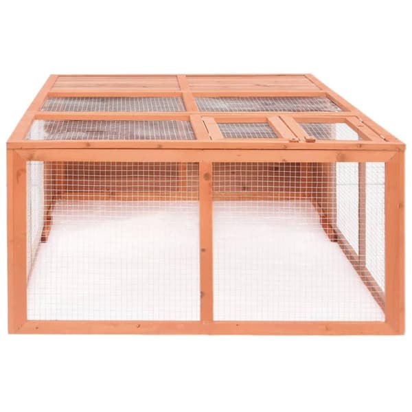 vidaXL udendørs dyrebur 150x100x50 cm massivt grantræ