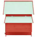 Miniatyrbilde 4 av 9: vidaXL Hønsehus rød og hvit 150x96x110 cm heltre gran