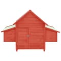Miniatyrbillede 3 af 9: vidaXL hønsehus 152x96x110 cm massivt grantræ rød og hvid