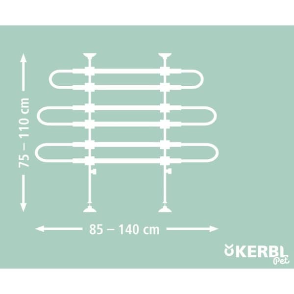 Kerbl hundegitter til bagagerum 75-110 cm sort