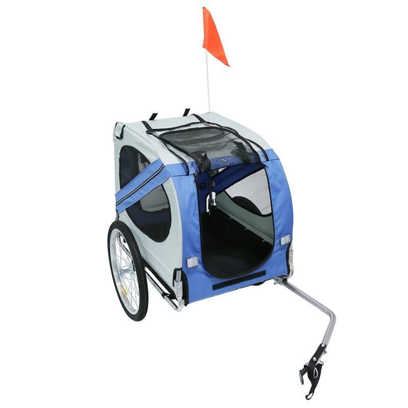 Hundcykelvagn - Blue - hundcykelvagn - hundcykelbuggy - vagn för hunden bakom cykeln