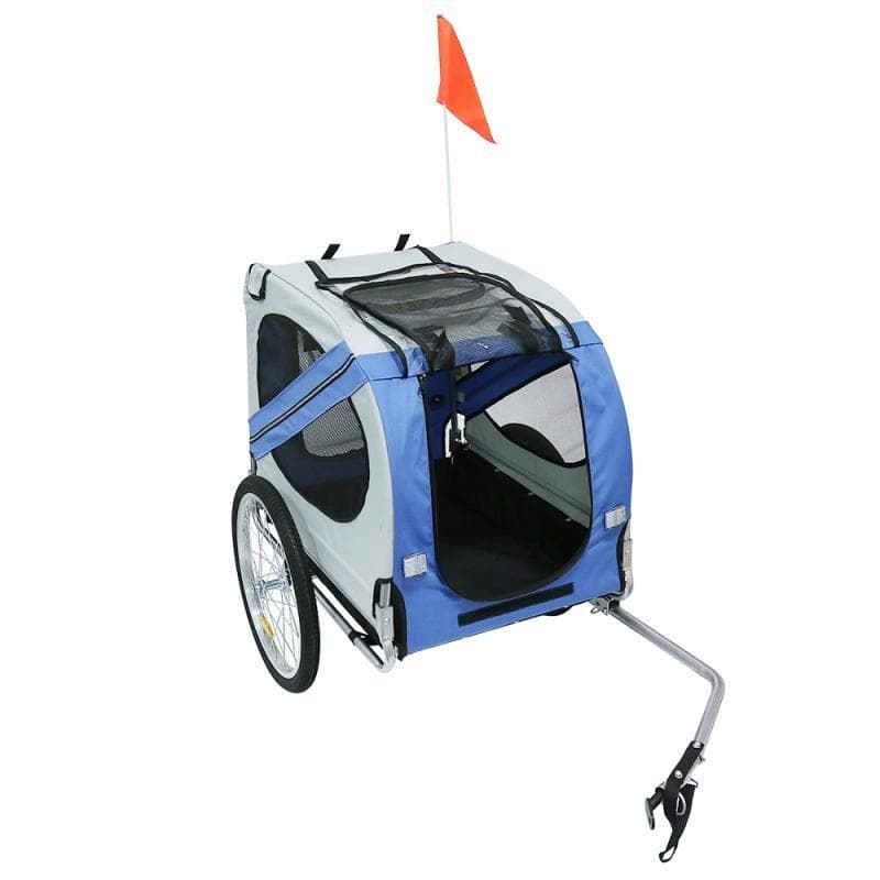 Hundcykelvagn - Blue - hundcykelvagn - hundcykelbuggy - vagn för hunden bakom cykeln