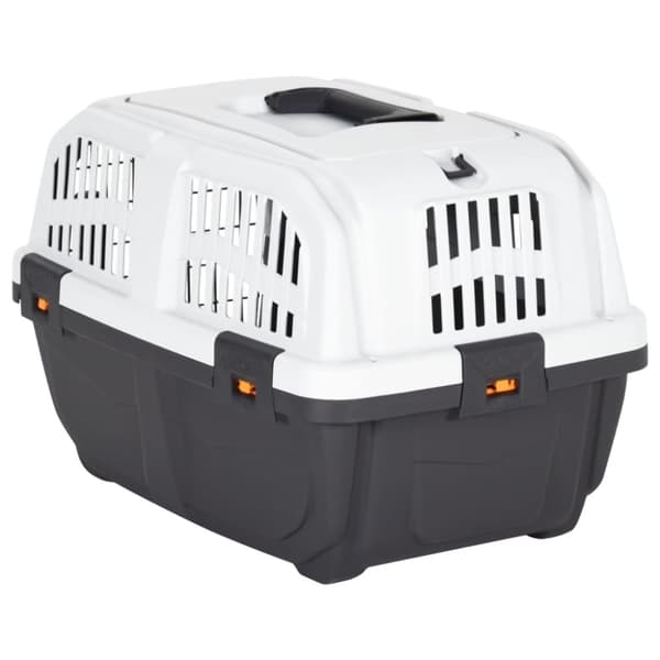 vidaXL transportbur til kæledyr m. metallåge 48x31,5x31cm polypropylen