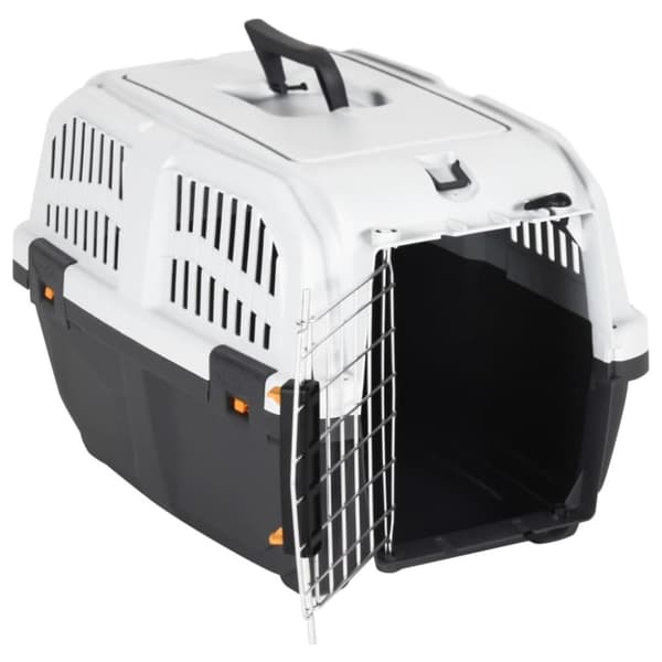 vidaXL transportbur til kæledyr m. metallåge 48x31,5x31cm polypropylen