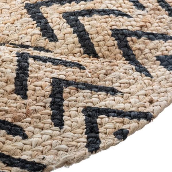 Rund jutematta "Livin" mönster diameter 120 cm Atmosphera - Rund jute matta mönster 1 D120 cm