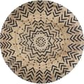 Miniatyrbild 1 av 5: Rund jutematta "Livin" mönster diameter 120 cm Atmosphera - Rund jute matta mönster 1 D120 cm