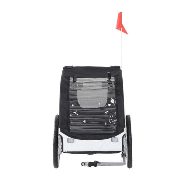 Rootz cykelanhænger hundeholder - hvid, sort - Oxford, stål - 51,18 cm x 28,74 cm x 37 cm