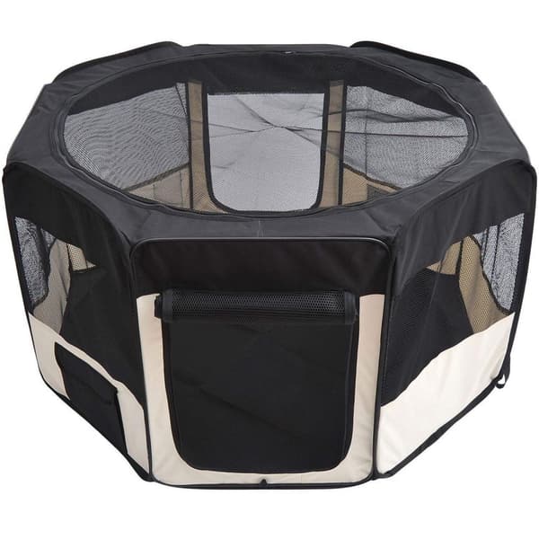 Rootz Puppy Run Outdoor Shelter - Musta, Valkoinen - Kangas, Teräs - 20,08 cm x 25,59 cm x 2,76 cm