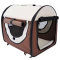 Miniatyrbillede 4 af 6: Rootz foldbar hundetransportkasse - brun - stof, PVC, stål - 24,02 cm x 18,11 cm x 20,08 cm