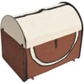 Miniatyrbillede 1 af 6: Rootz foldbar hundetransportkasse - brun - stof, PVC, stål - 24,02 cm x 18,11 cm x 20,08 cm