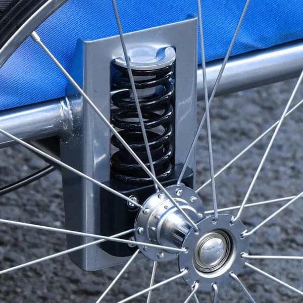 Rootz Dog Trailer - Jogger Function - Polkupyörän perävaunu - Eläin - Teräksensininen/harmaa