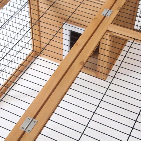 Rootz Rabbit Hutch - Pieneläinkota - Säänkestävä Kota - Natural - 123cm x 120cm x 52cm