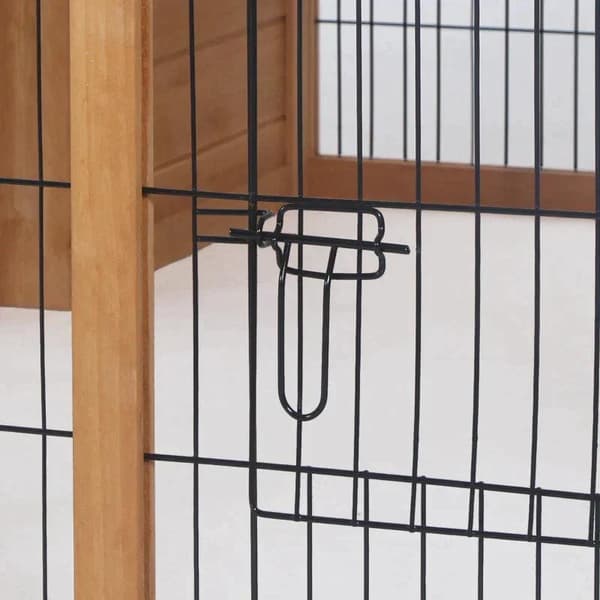 Rootz Rabbit Hutch - Pieneläinkota - Säänkestävä Kota - Natural - 123cm x 120cm x 52cm