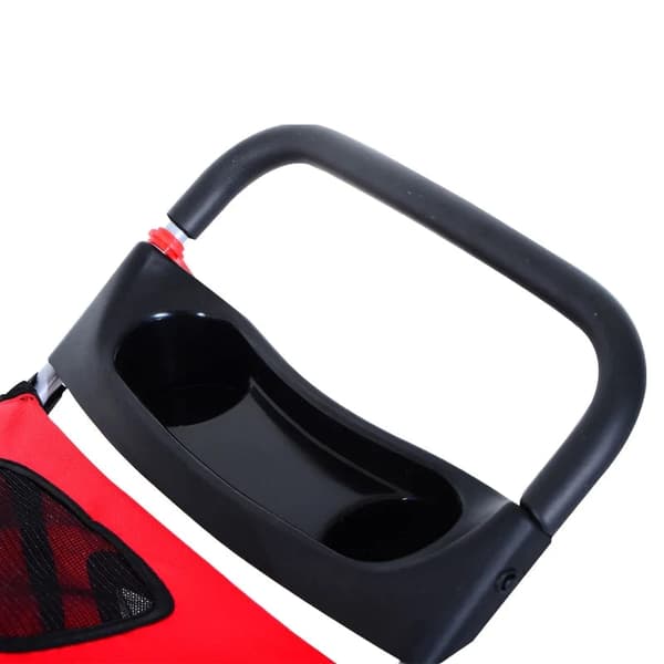 Rootz Dog Stroller - Pet Stroller - Dog Buggy - Dog Stroller For Travel - Foldable Pet Stroller - Dog Travel Buggy - Compact Pet Carriage - Red - 75L