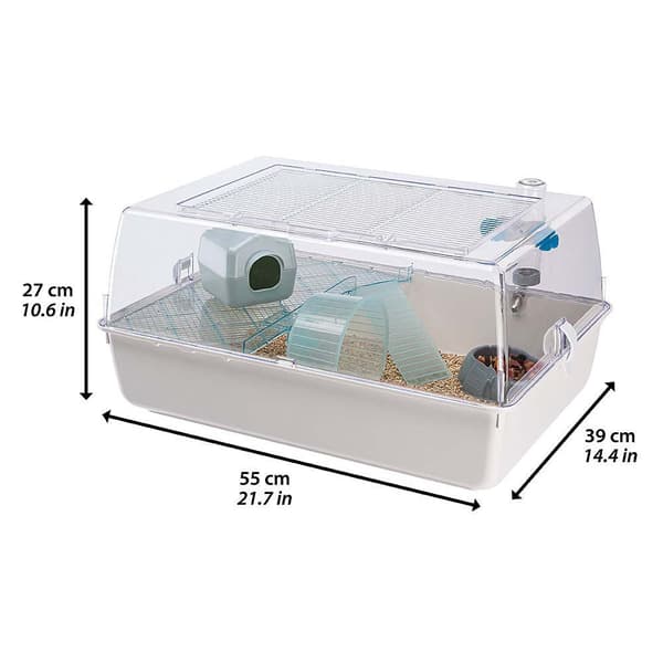 Ferplast Hamsterbur Mini Duna Transparent,Rosa