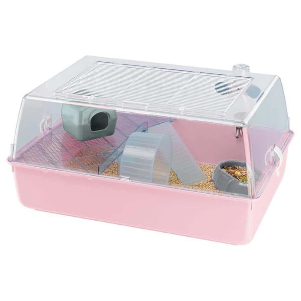Ferplast Hamsterbur Mini Duna Transparent,Rosa