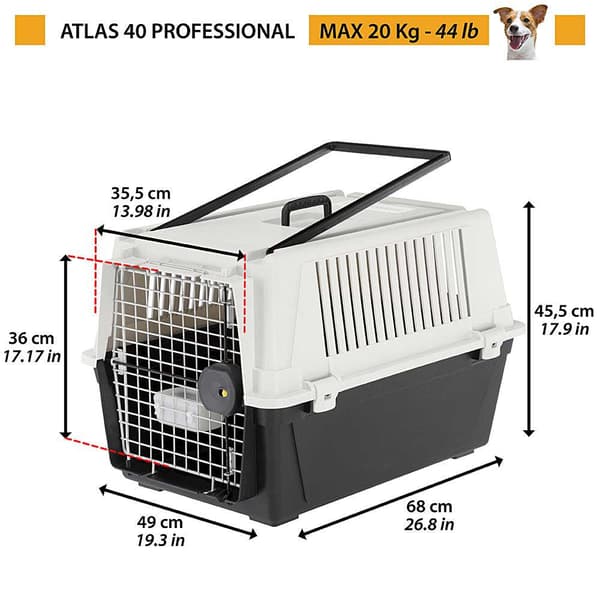 Ferplast Husdjursbärare Atlas 40 Professional Grå