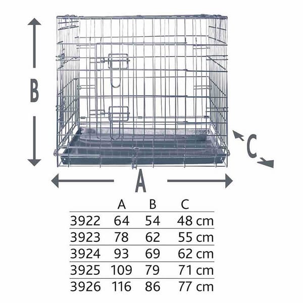 Trixie Galvaniseret Transportbur Søvfarvet 78 x 62 x 55 cm