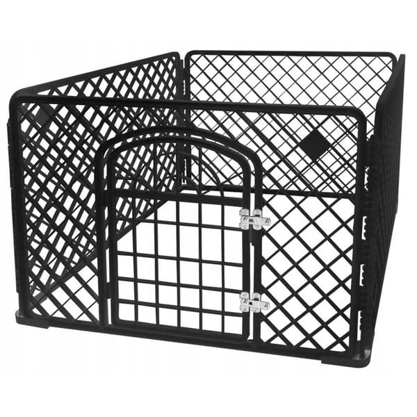 Lekeplass for kjæledyr - svart - 90 x 90 x 60 cm