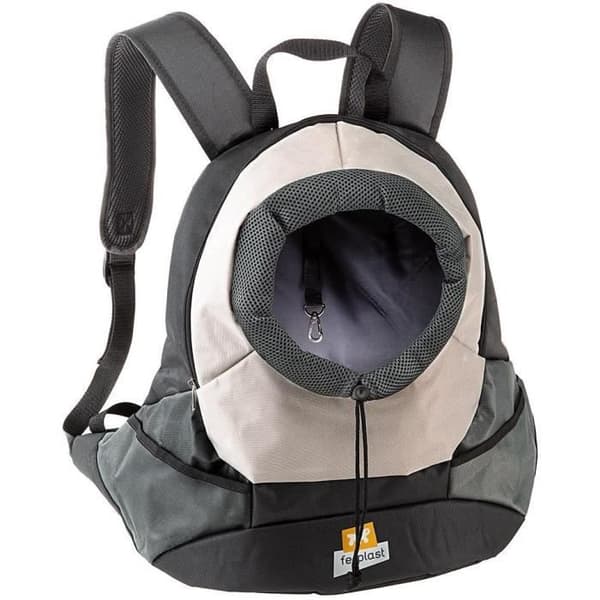 Ferplast KANGOO Ryggsäck för hundar. Två åtgärder. STOR - 41,5 x 20 x h 43 cm - Grå)