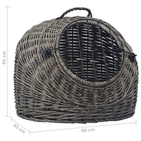 Kattbur grå 60x45x45 cm naturlig pil