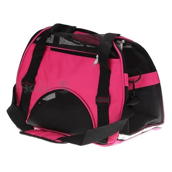 Transportväska - ROSA - Vattentät canvas - 43x20x29 cm - För hundar och katter - Storlek S