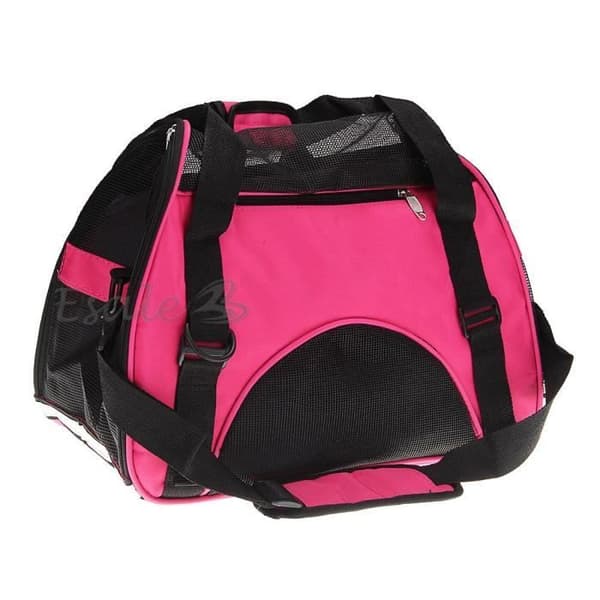 Transportväska - ROSA - Vattentät canvas - 43x20x29 cm - För hundar och katter - Storlek S