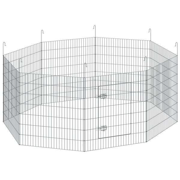 Løbegård med sikkerhedsnet, samlesystem, Ø 180cm - sølv
