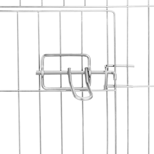 Løbegård med sikkerhedsnet, samlesystem, Ø 180cm - sølv