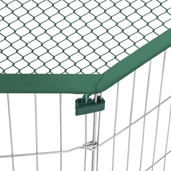 Løbegård med sikkerhedsnet, samlesystem, Ø 180cm - sølv