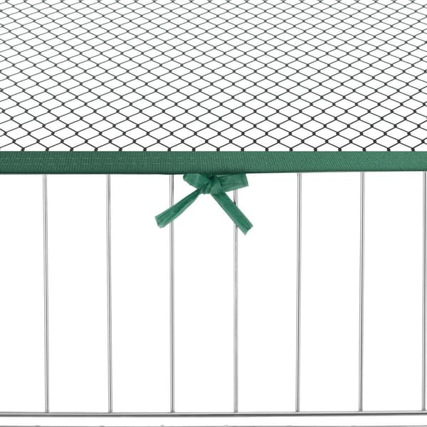 Løbegård med sikkerhedsnet, samlesystem, Ø 180cm - sølv