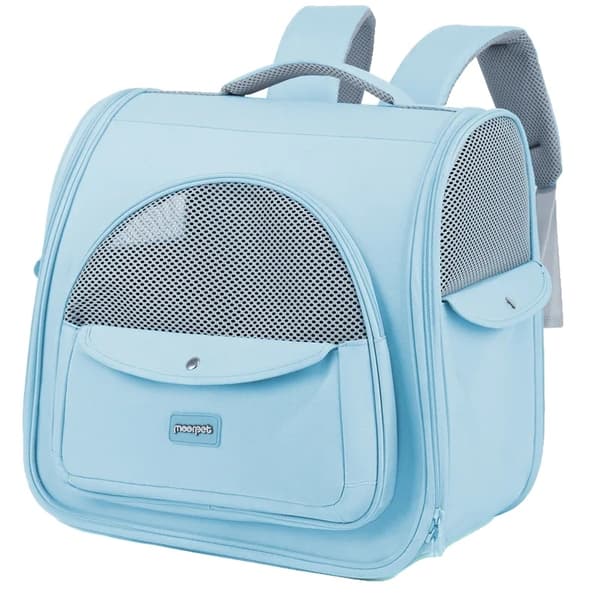 Pet Backpack Carrier, Andningsbar Design, Lätt och Bärbar,gul