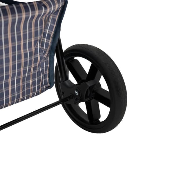 Pet Stroller with Organizer Caddy Bag Load Capacity 15kg Safety Leash Basket, Cup Holder and FREE Rain Cover | Travel trolley for Dogs and Cats