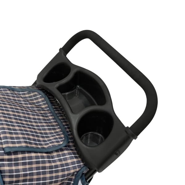 Pet Stroller with Organizer Caddy Bag Load Capacity 15kg Safety Leash Basket, Cup Holder and FREE Rain Cover | Travel trolley for Dogs and Cats