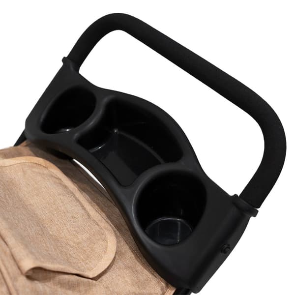 Pet Stroller with Organizer Caddy Bag Load Capacity 15kg Safety Leash Basket, Cup Holder and FREE Rain Cover | Travel trolley for Dogs and Cats