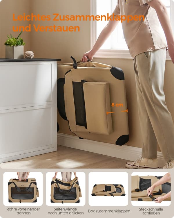 Koirakori - XXL - Oxford Fabric - Camel Brown -kahvat
