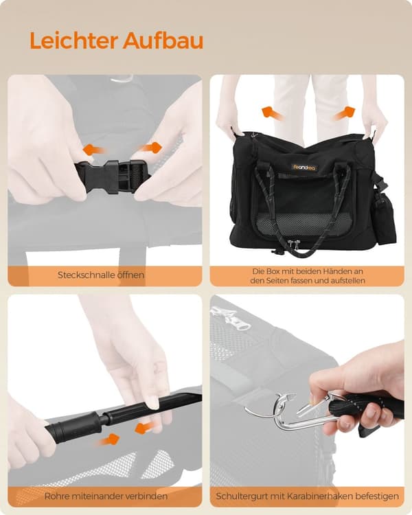 Foldbar hundbox - Size S - Classic Black