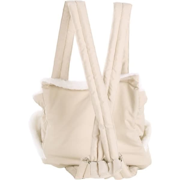 Cuddi Beige främre bärväska för små hundar max 4 kg - Flamingo