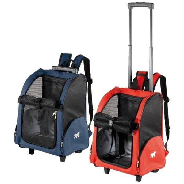 Hundvagn - Blå - 28x32x51cm - Förvaringsficka - Frontstängning - Optimal ventilation