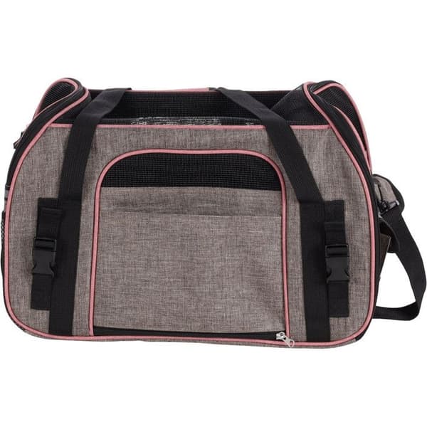 Transportväska Xandor 48cm L x 25cm b x 33cm H för liten hund max 7 kg - Flamingo