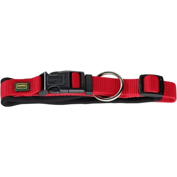 Transportkit - förflyttning - promenad Hunter - 64150 - Vario Plus halsband i neopren, 30-35 cm, 20 mm, Hallon/Svart
