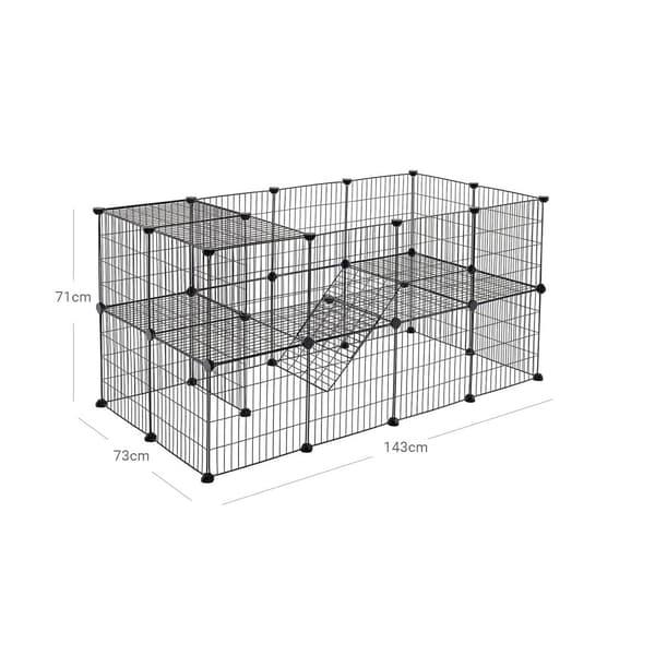 Gitterbur, SONGMICS, 143x71x73 cm, Sort.