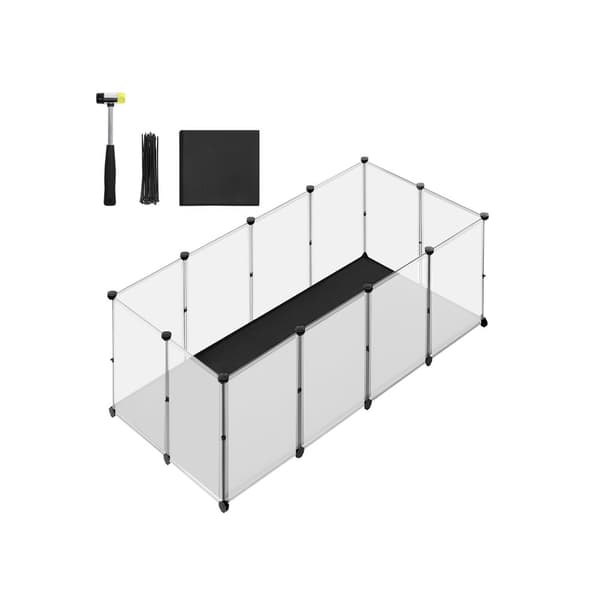 Smådyrsbur, SONGMICS, 145x73x57 cm, Hvid.